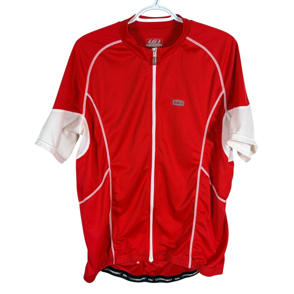 Louis Garneau Lemmon Cycling Jersey Mens 3XL Red Full Zip Short Sleeve Pockets
